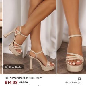 Nude strap heels
